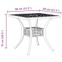 Mesa de jardín aluminio fundido verde 80x80x75 cm by vidaXL, Garden tables - Ref: Foro24-4002814, Price: 217,93 €, Discount: %