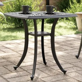 Mesa de jardín aluminio fundido negro 80x80x75 cm by vidaXL, Garden tables - Ref: Foro24-4002816, Price: 67,55 €, Discount: %