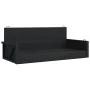Banco columpio de ratán sintético negro 119x56x48 cm by vidaXL, garden benches - Ref: Foro24-365625, Price: 117,14 €, Discoun...