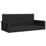 Banco columpio de ratán sintético negro 119x56x48 cm by vidaXL, garden benches - Ref: Foro24-365625, Price: 123,46 €, Discoun...