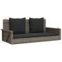 Banco columpio con cojines ratán sintético gris 119x56x48 cm by vidaXL, garden benches - Ref: Foro24-365631, Price: 125,09 €,...