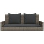 Banco columpio con cojines ratán sintético gris 119x56x48 cm by vidaXL, garden benches - Ref: Foro24-365631, Price: 125,09 €,...