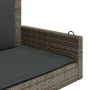 Banco columpio con cojines ratán sintético gris 119x56x48 cm de vidaXL, Bancos de jardín - Ref: Foro24-365631, Precio: 117,60...