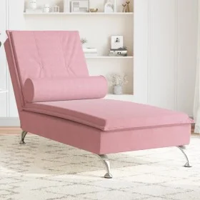 Massage-Divan-Sofa mit rosa Samtkissen von vidaXL, Tagesbetten - Ref: Foro24-379453, Preis: 146,36 €, Rabatt: %