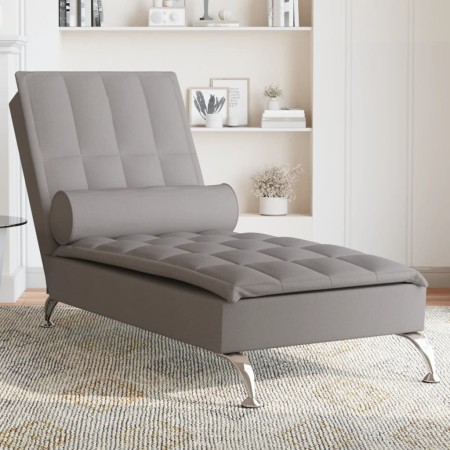 Sofá diván de masaje con cojín de tela taupe by vidaXL, Daybeds - Ref: Foro24-379447, Price: 147,21 €, Discount: %