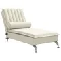 Sofá diván de masaje con cojín de terciopelo crema by vidaXL, Daybeds - Ref: Foro24-379466, Price: 158,79 €, Discount: %