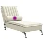 Sofá diván de masaje con cojín de terciopelo crema by vidaXL, Daybeds - Ref: Foro24-379466, Price: 158,79 €, Discount: %