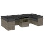 Set de sofás de jardín 11 pzas y cojines ratán sintético gris by vidaXL, Garden sets - Ref: Foro24-3266860, Price: 677,16 €, ...