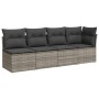 Set de sofás de jardín 11 pzas y cojines ratán sintético gris by vidaXL, Garden sets - Ref: Foro24-3266860, Price: 677,16 €, ...