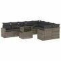 Set de sofás de jardín 10 pzas con cojines ratán sintético gris by vidaXL, Garden sets - Ref: Foro24-3267500, Price: 628,07 €...