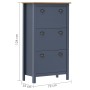 Mueble zapatero Hill madera pino gris 72x35x124 cm de vidaXL, Zapateros y organizadores de calzado - Ref: Foro24-289005, Prec...