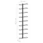 Botellero de pared para 9 botellas hierro negro de vidaXL, Botelleros - Ref: Foro24-289561, Precio: 44,55 €, Descuento: %