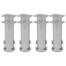 8x Chrome Round Sofa Legs 180mm by vidaXL, Chair and sofa supports - Ref: Foro24-279099, Price: 21,73 €, Discount: %