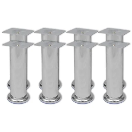 8x Chrome Round Sofa Legs 180mm by vidaXL, Chair and sofa supports - Ref: Foro24-279099, Price: 22,40 €, Discount: %