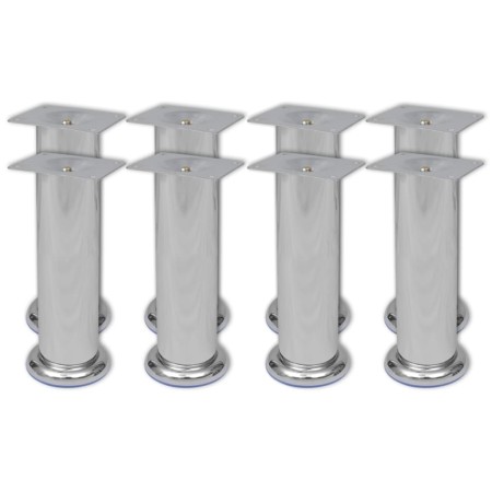 8x verchromte runde Sofabeine 180 mm von vidaXL, Stuhl- und Sofastützen - Ref: Foro24-279099, Preis: 22,53 €, Rabatt: %