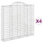 Gabionenkörbe 4 Stück Bogenform Eisen 200x30x180/200 cm von vidaXL, Töpfe und Pflanzgefäße - Ref: Foro24-3146196, Preis: 484,...