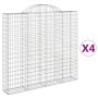 Gabionenkörbe 4 Stück Bogenform Eisen 200x30x180/200 cm von vidaXL, Töpfe und Pflanzgefäße - Ref: Foro24-3146196, Preis: 505,...