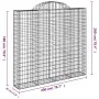 Gabionenkörbe 4 Stück Bogenform Eisen 200x30x180/200 cm von vidaXL, Töpfe und Pflanzgefäße - Ref: Foro24-3146196, Preis: 484,...