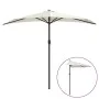 Semicircular balcony parasol with aluminum sand stick 270x144cm by vidaXL, Umbrellas - Ref: Foro24-44587, Price: 52,44 €, Dis...