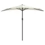 Semicircular balcony parasol with aluminum sand stick 270x144cm by vidaXL, Umbrellas - Ref: Foro24-44587, Price: 52,44 €, Dis...
