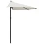 Semicircular balcony parasol with aluminum sand stick 270x144cm by vidaXL, Umbrellas - Ref: Foro24-44587, Price: 52,44 €, Dis...