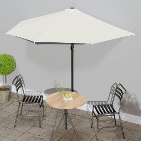 Halbrunder Balkonschirm mit Aluminium-Sandstab 300x155cm von vidaXL, Sonnenschirme - Ref: Foro24-44591, Preis: 63,44 €, Rabat...