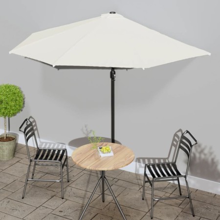 Semicircular balcony parasol with aluminum sand stick 300x155cm by vidaXL, Umbrellas - Ref: Foro24-44591, Price: 63,44 €, Dis...