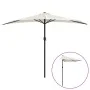 Sombrilla de balcón semicircular palo aluminio arena 300x155cm de vidaXL, Sombrillas - Ref: Foro24-44591, Precio: 51,29 €, De...