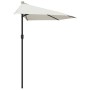 Sombrilla de balcón semicircular palo aluminio arena 300x155cm de vidaXL, Sombrillas - Ref: Foro24-44591, Precio: 63,44 €