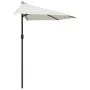 Sombrilla de balcón semicircular palo aluminio arena 300x155cm de vidaXL, Sombrillas - Ref: Foro24-44591, Precio: 51,29 €, De...