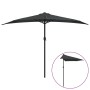 Sombrilla de balcón semicircular palo aluminio gris 300x155 cm de vidaXL, Sombrillas - Ref: Foro24-44593, Precio: 61,81 €, De...