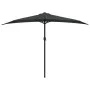 Gray aluminum semicircular balcony umbrella 300x155 cm by vidaXL, Umbrellas - Ref: Foro24-44593, Price: 54,76 €, Discount: %