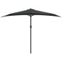 Sombrilla de balcón semicircular palo aluminio gris 300x155 cm de vidaXL, Sombrillas - Ref: Foro24-44593, Precio: 61,81 €, De...