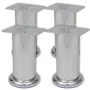 4 Round Sofa Legs 120 mm (Chrome Color) by vidaXL, Chair and sofa supports - Ref: Foro24-242158, Price: 13,00 €, Discount: %