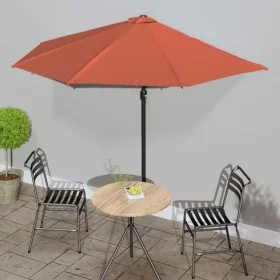 Halbrunder Balkonschirm aus Terrakotta-Aluminium, 300 x 155 x 223 cm von vidaXL, Sonnenschirme - Ref: Foro24-312503, Preis: 7...