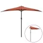 Terracotta aluminum semicircular balcony umbrella 300x155x223 cm by vidaXL, Umbrellas - Ref: Foro24-312503, Price: 71,11 €, D...