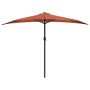 Terracotta aluminum semicircular balcony umbrella 300x155x223 cm by vidaXL, Umbrellas - Ref: Foro24-312503, Price: 70,93 €, D...