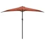Terracotta aluminum semicircular balcony umbrella 300x155x223 cm by vidaXL, Umbrellas - Ref: Foro24-312503, Price: 71,11 €, D...