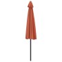 Sombrilla balcón semicircular aluminio terracota 300x155x223 cm de vidaXL, Sombrillas - Ref: Foro24-312503, Precio: 70,93 €