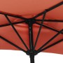 Terracotta aluminum semicircular balcony umbrella 300x155x223 cm by vidaXL, Umbrellas - Ref: Foro24-312503, Price: 70,93 €, D...