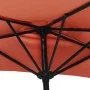 Terracotta aluminum semicircular balcony umbrella 300x155x223 cm by vidaXL, Umbrellas - Ref: Foro24-312503, Price: 71,11 €, D...