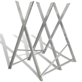 Galvanized folding stand with saws for woodworking by vidaXL, Sawing trestles - Ref: Foro24-141333, Price: 44,20 €, Discount: %