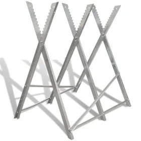 Galvanized folding stand with saws for woodworking by vidaXL, Sawing trestles - Ref: Foro24-141333, Price: 44,20 €, Discount: %