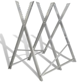 Soporte plegable galvanizado con sierras para carpintería