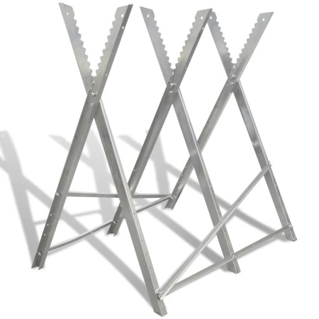 Verzinkter Klappständer mit Sägen für die Holzbearbeitung von vidaXL, Sägeböcke - Ref: Foro24-141333, Preis: 44,20 €, Rabatt: %