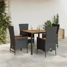 5-piece garden furniture set with black synthetic rattan cushions by vidaXL, Garden sets - Ref: Foro24-3277505, Price: 499,35...