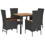 5-piece garden furniture set with black synthetic rattan cushions by vidaXL, Garden sets - Ref: Foro24-3277505, Price: 515,45...