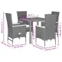 5-piece garden furniture set with black synthetic rattan cushions by vidaXL, Garden sets - Ref: Foro24-3277505, Price: 515,45...