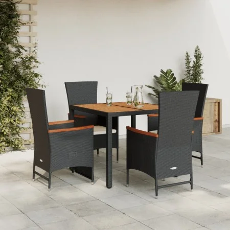 5-piece garden furniture set with black synthetic rattan cushions by vidaXL, Garden sets - Ref: Foro24-3277507, Price: 612,47...