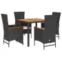 5-piece garden furniture set with black synthetic rattan cushions by vidaXL, Garden sets - Ref: Foro24-3277507, Price: 612,47...